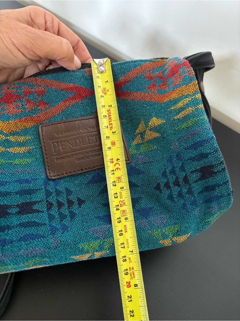 Vintage Pendleton Wool Western Diamond Desert Navajo Native American Travel Bag - Picture 11 of 16